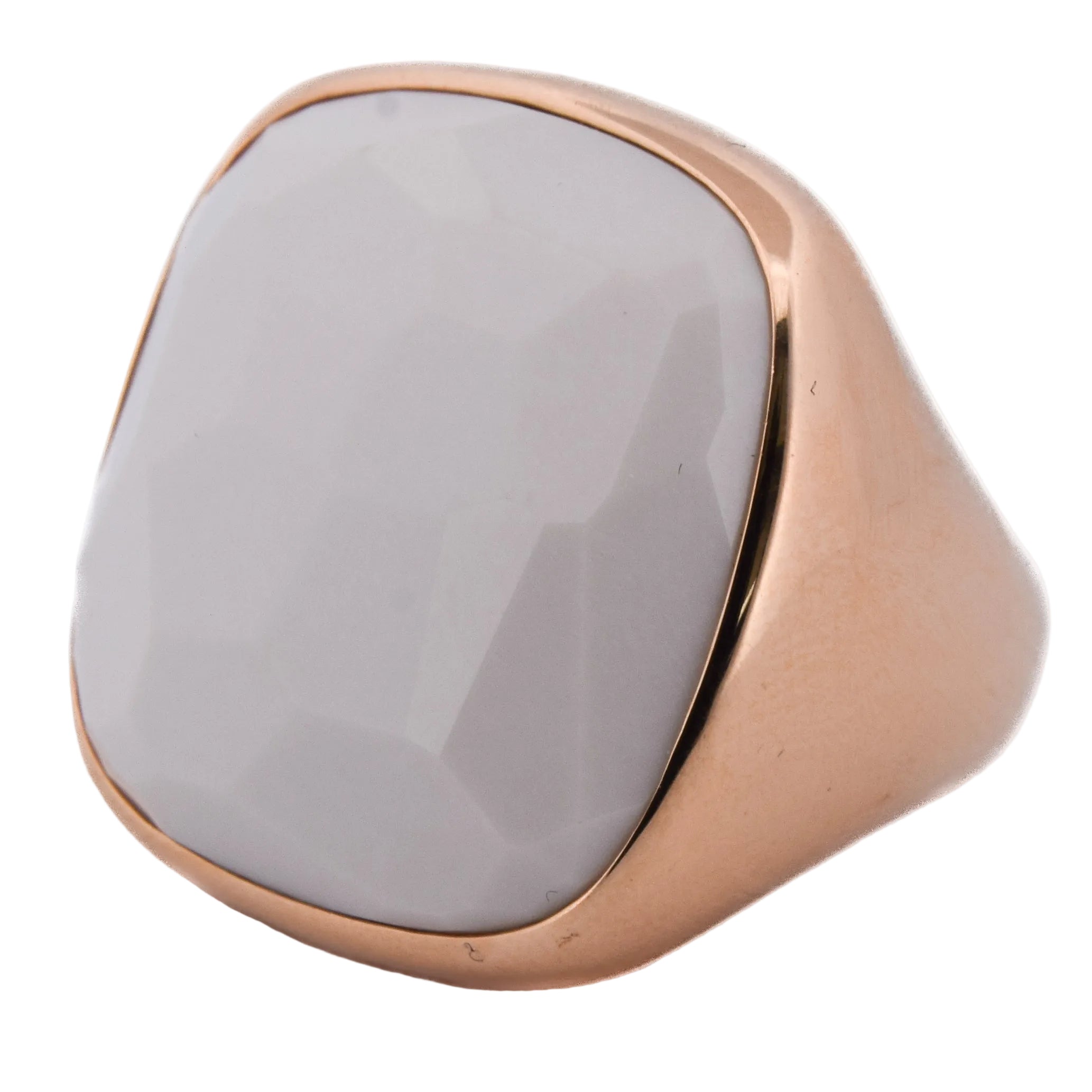 Ring POMELLATO "Victoria" dome in rose gold and cacholong