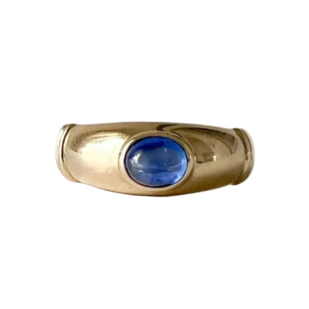 Yellow Gold and Sapphire Bangle Ring