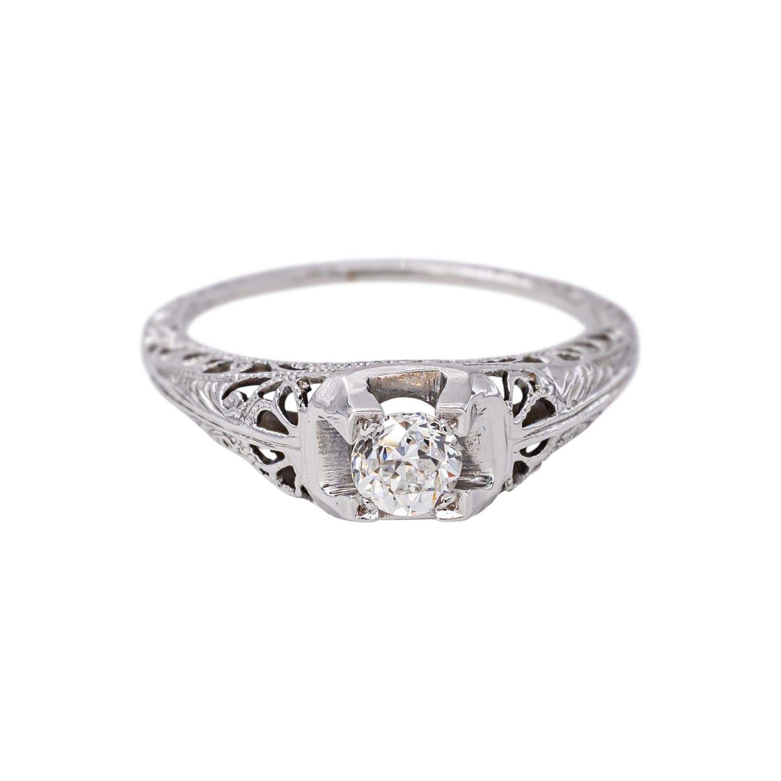 White Gold Solitaire Diamond Ring