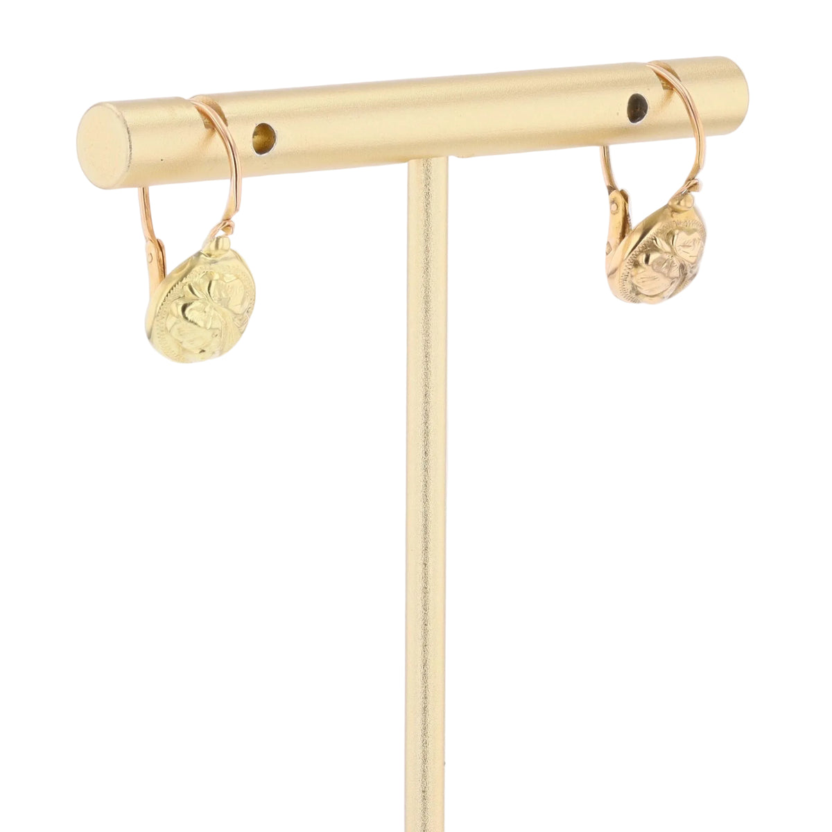 Yellow gold and Rose gold Lever-back Earrings