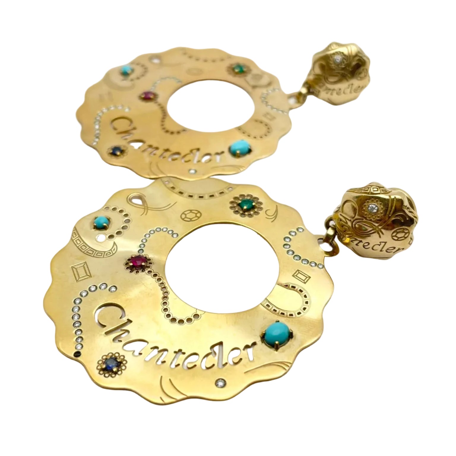CHANTECLER Drop Earrings in Yellow Gold
