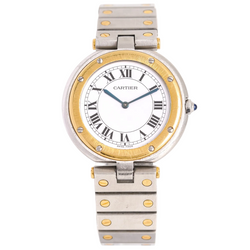 CARTIER "Santos Vendôme" GM Watch in yellow gold and steel