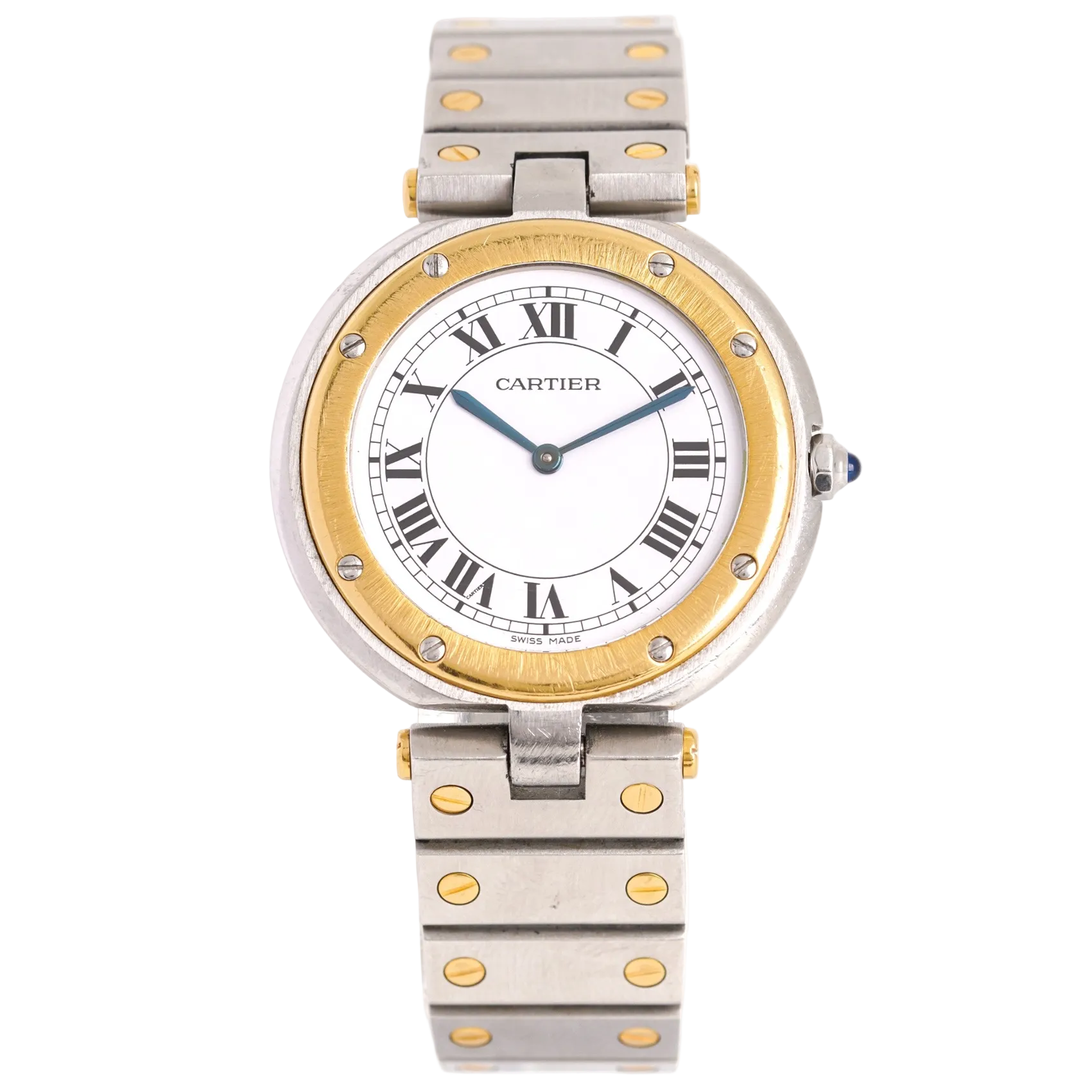 CARTIER "Santos Vendôme" GM Watch in yellow gold and steel