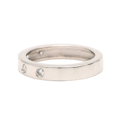 White Gold and Diamond Wedding Band