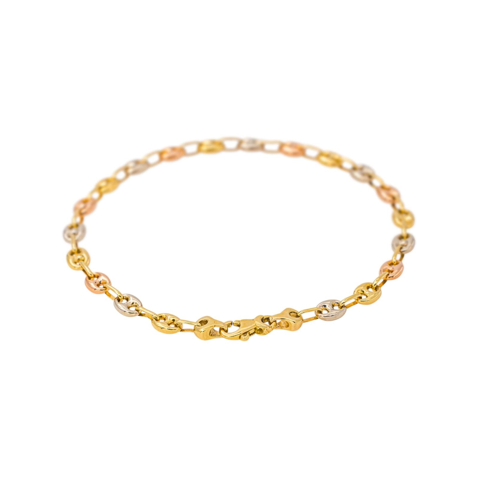 Yellow Gold Coffee Bean Bracelet