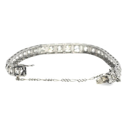 "Ligne" Bracelet in White Gold and Diamonds