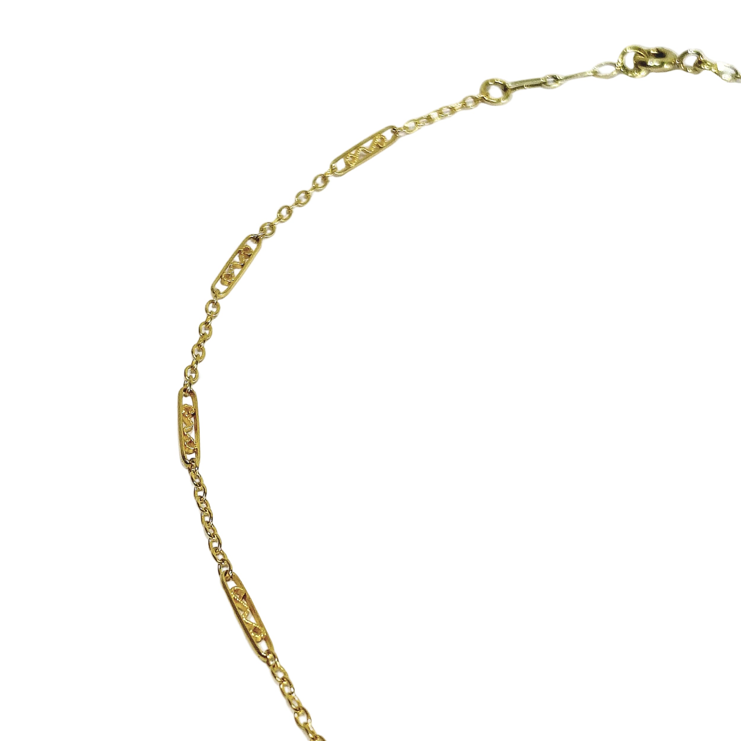 Champagne Gold and Pearl Drapery Necklace