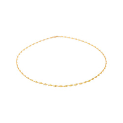 Yellow Gold Mirror-Finish Link Necklace