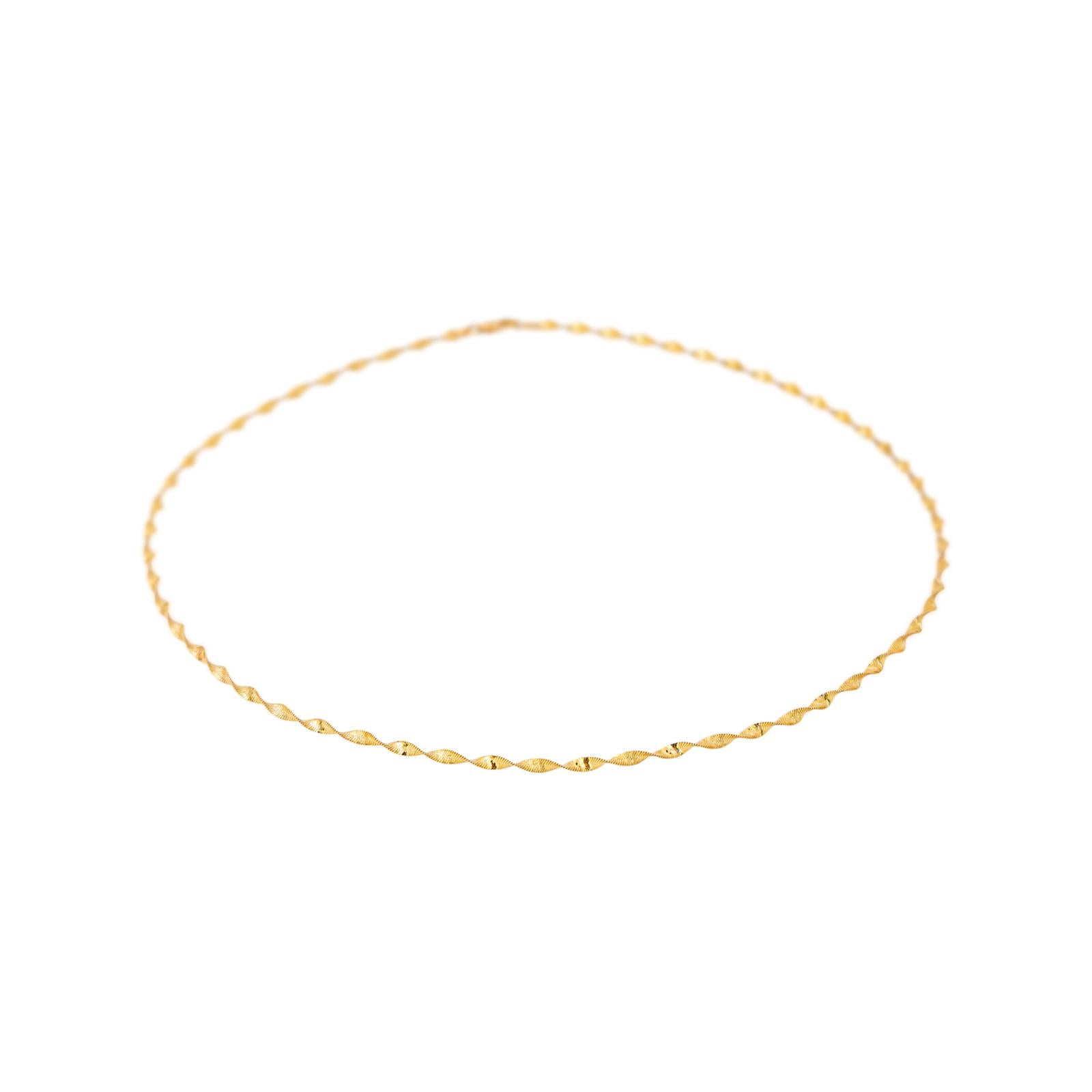 Yellow Gold Mirror-Finish Link Necklace