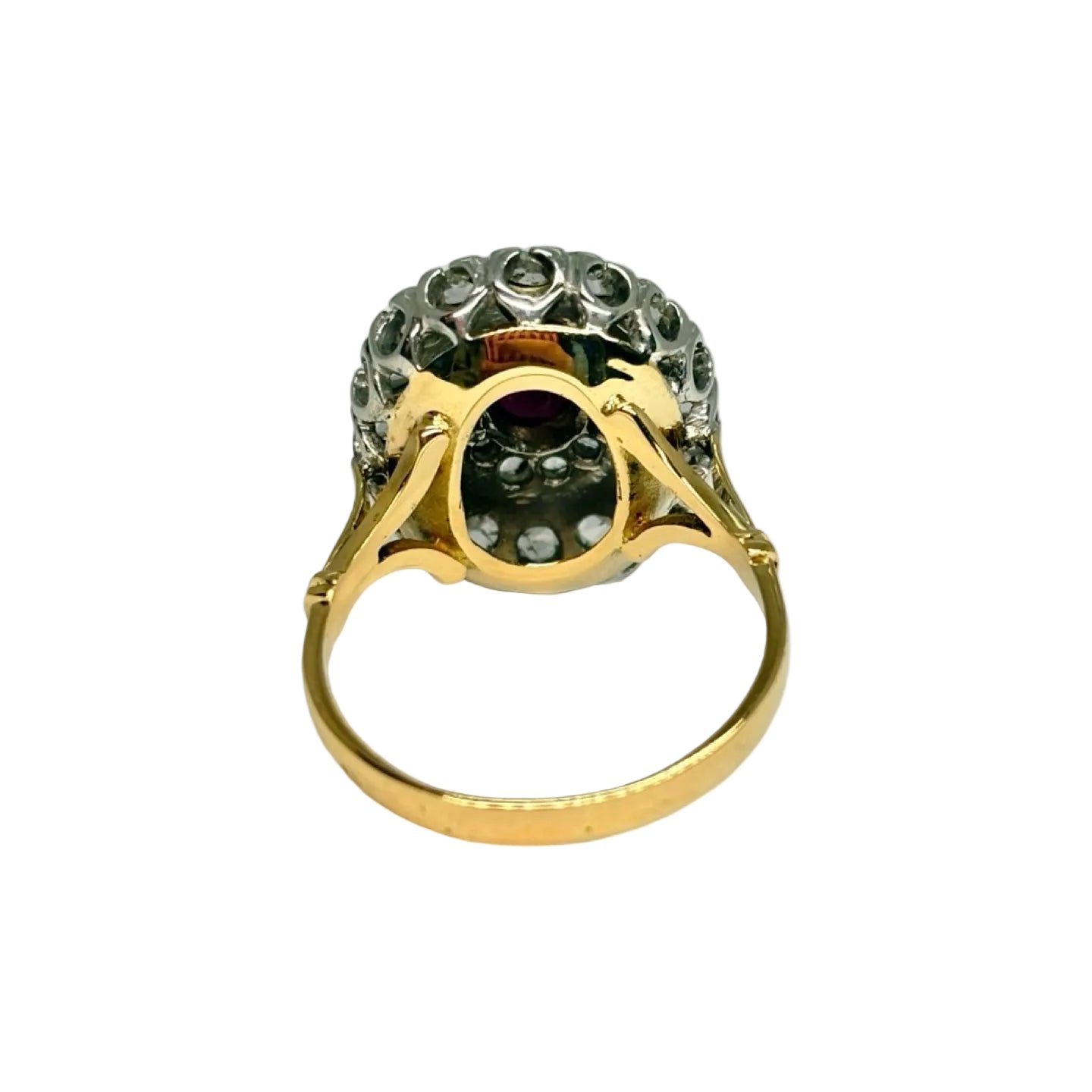 "Entourage" Ring in Yellow Gold, Rubies, and Diamonds