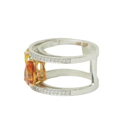 Toi & Moi Ring in White gold, Sapphires and Diamonds