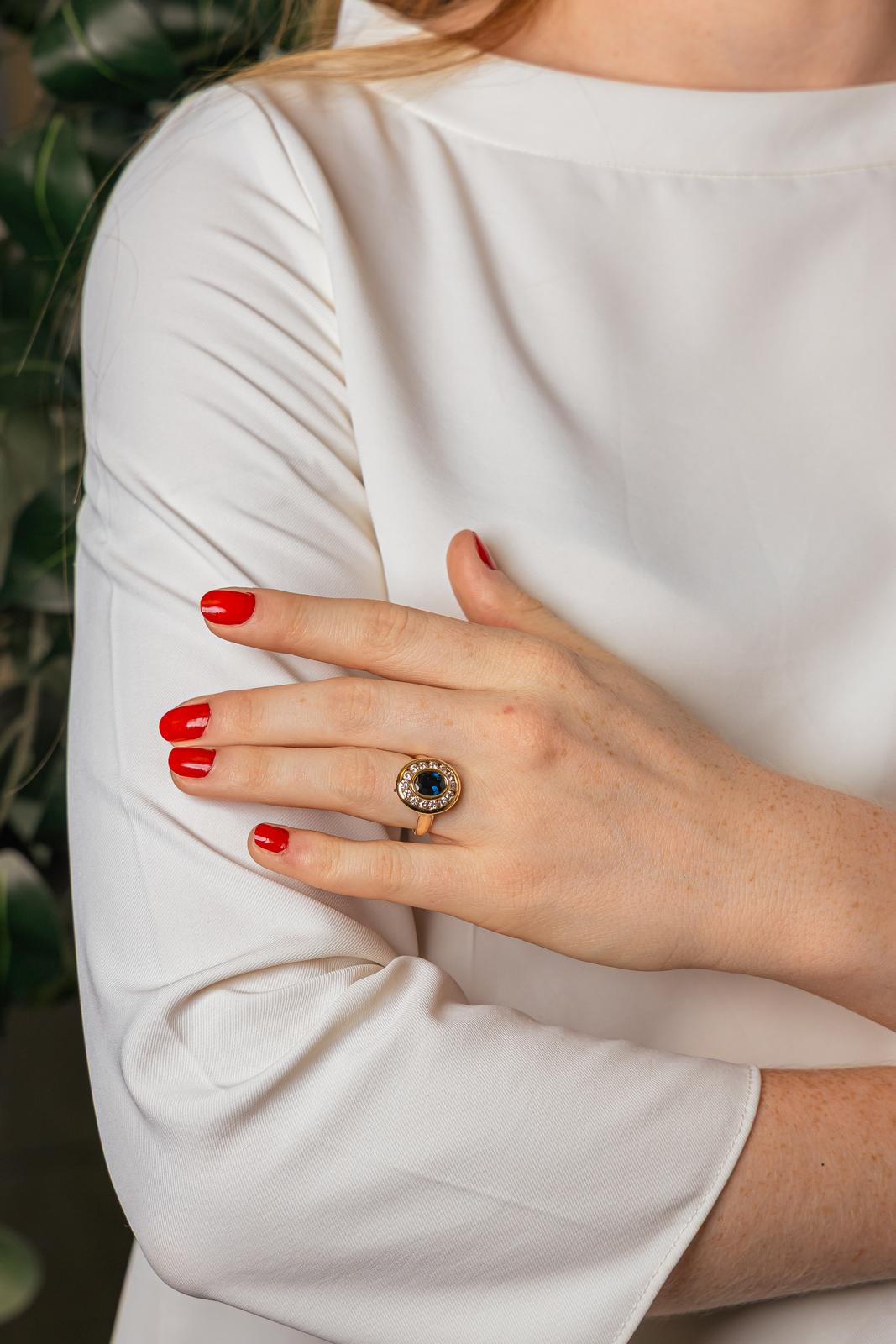 Bague Pompadour Or jaune Saphir