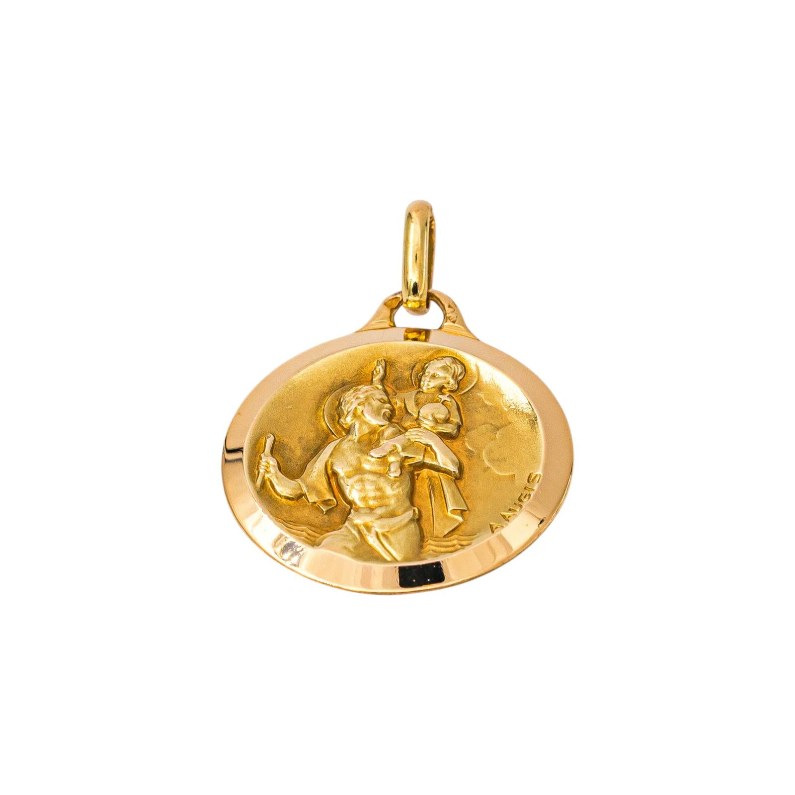 Augis Pendentif Médaille  Or jaune