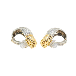 O.J. PERRIN Clip-On Earrings in Yellow gold and Silver