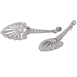 White Gold and Diamond Drop Earrings