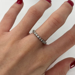 Bague Alliance en or blanc et diamants