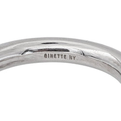 Ginette NY Bague Alliance Be my white domed band Or blanc