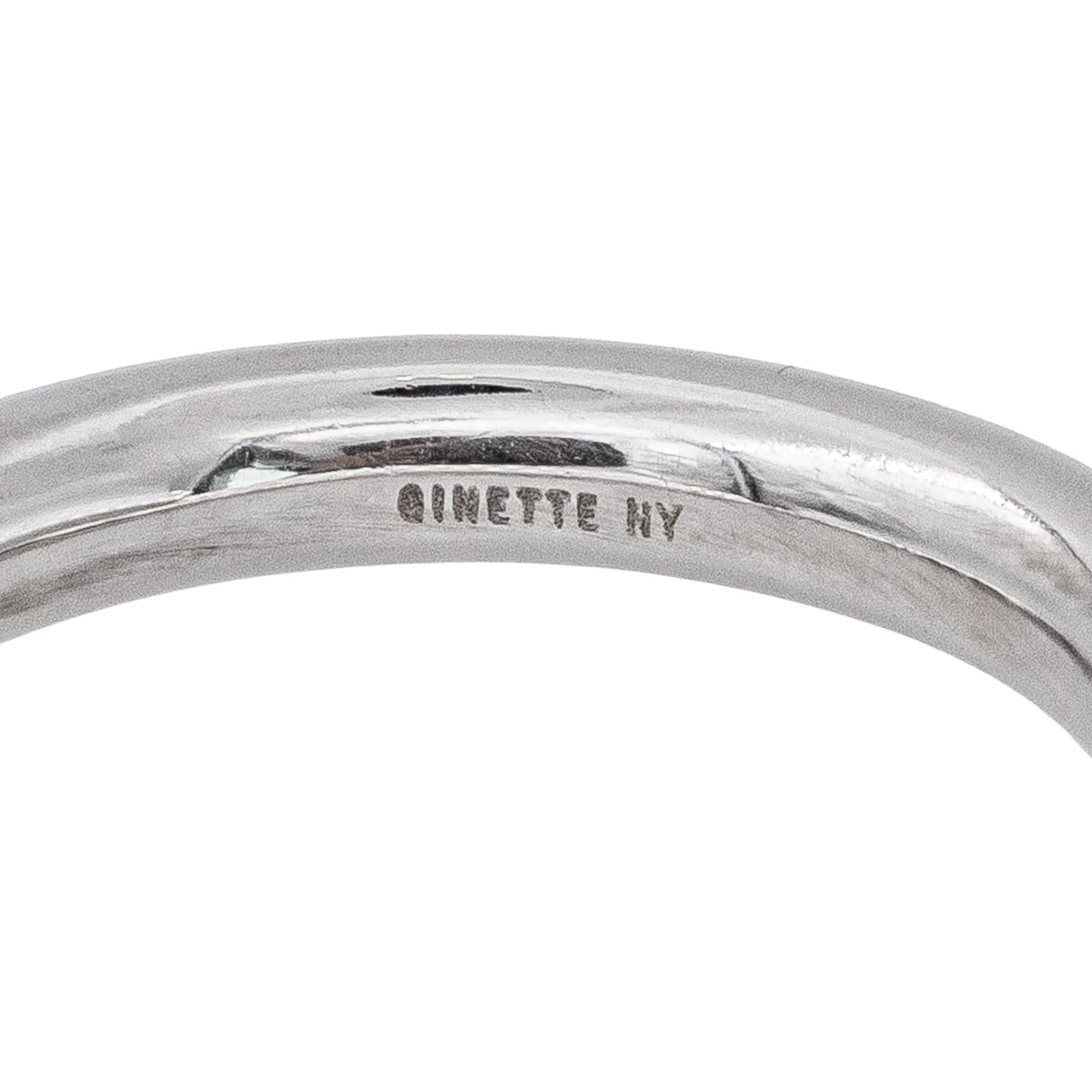 Ginette NY Bague Alliance Be my white domed band Or blanc