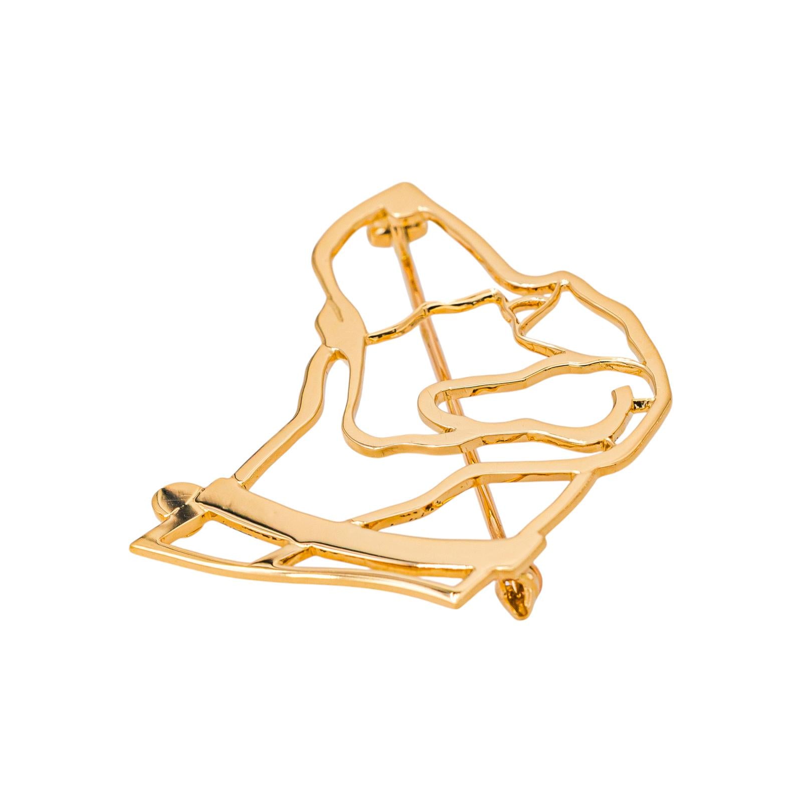 Chaumet Broche Chien Or jaune