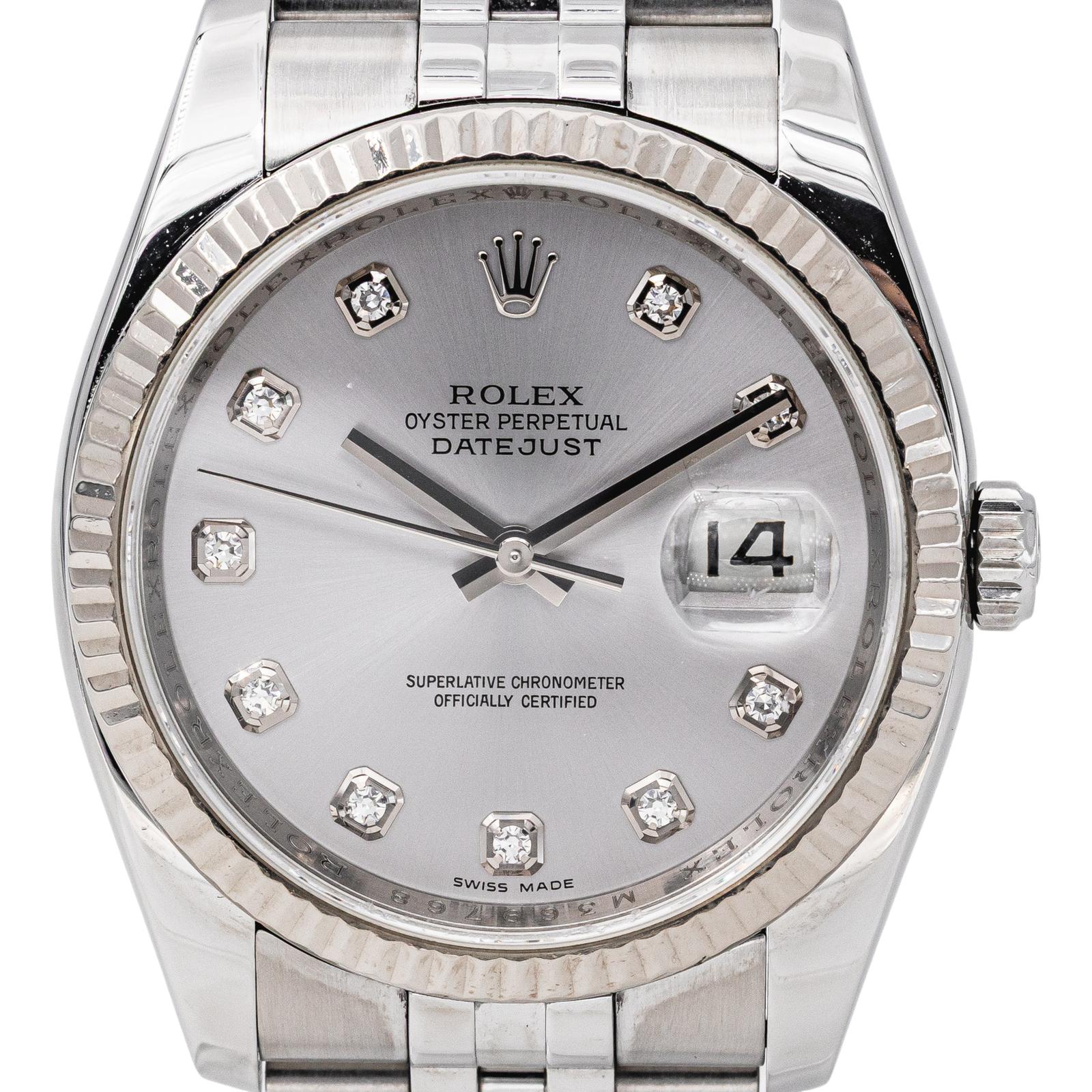 Rolex Montre Datejust Acier Diamant