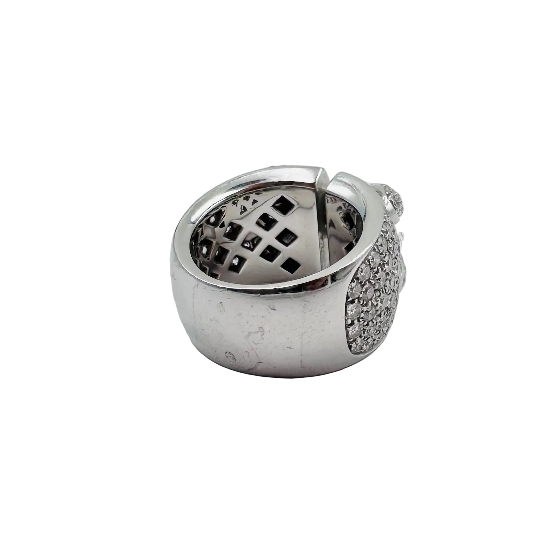 CHAUMET "Liens XL" Band Ring in white gold and diamonds