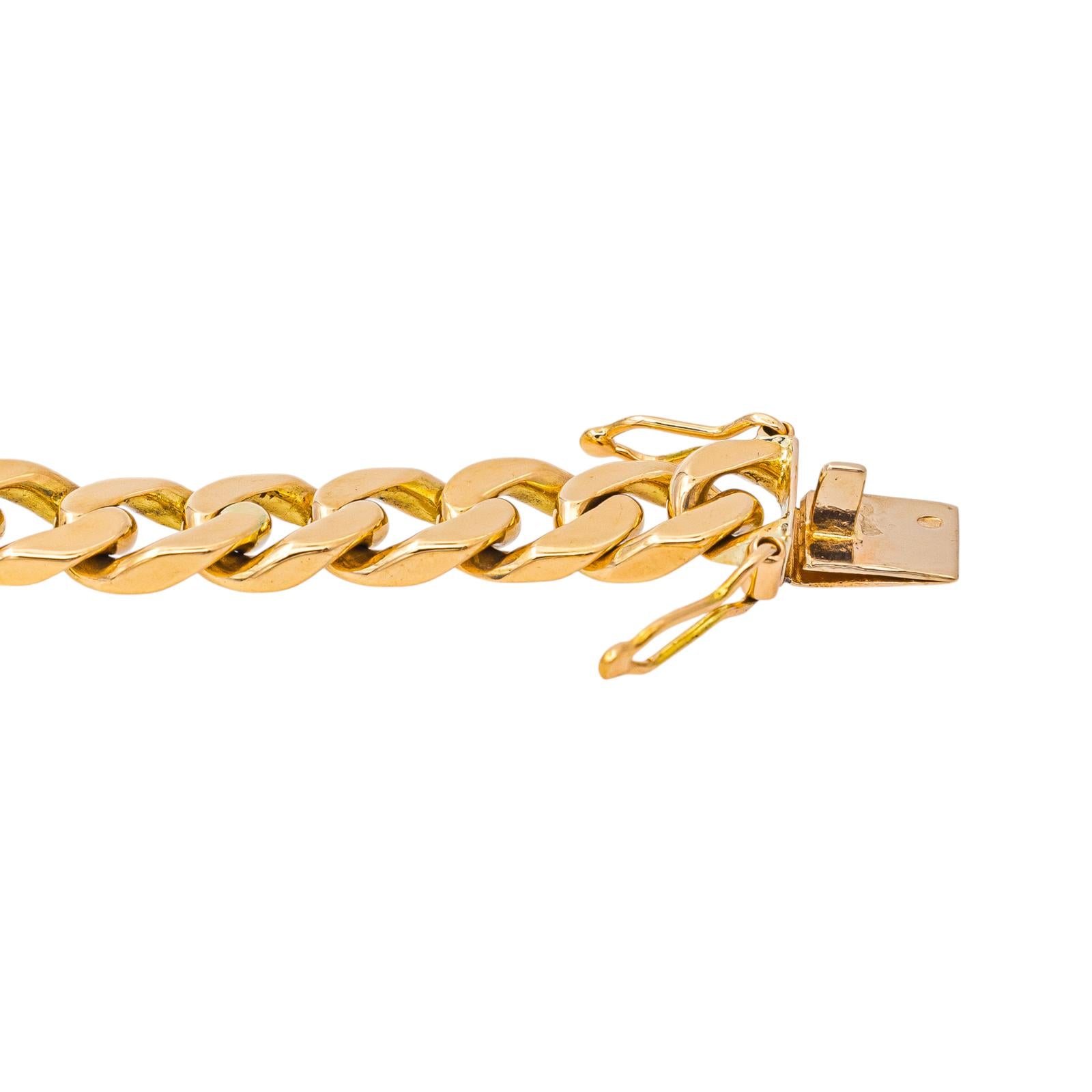 Yellow Gold Curb Chain Bracelet