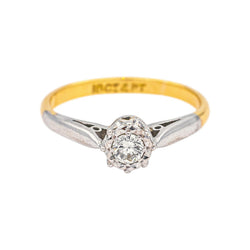 Bague Solitaire Or jaune Diamant