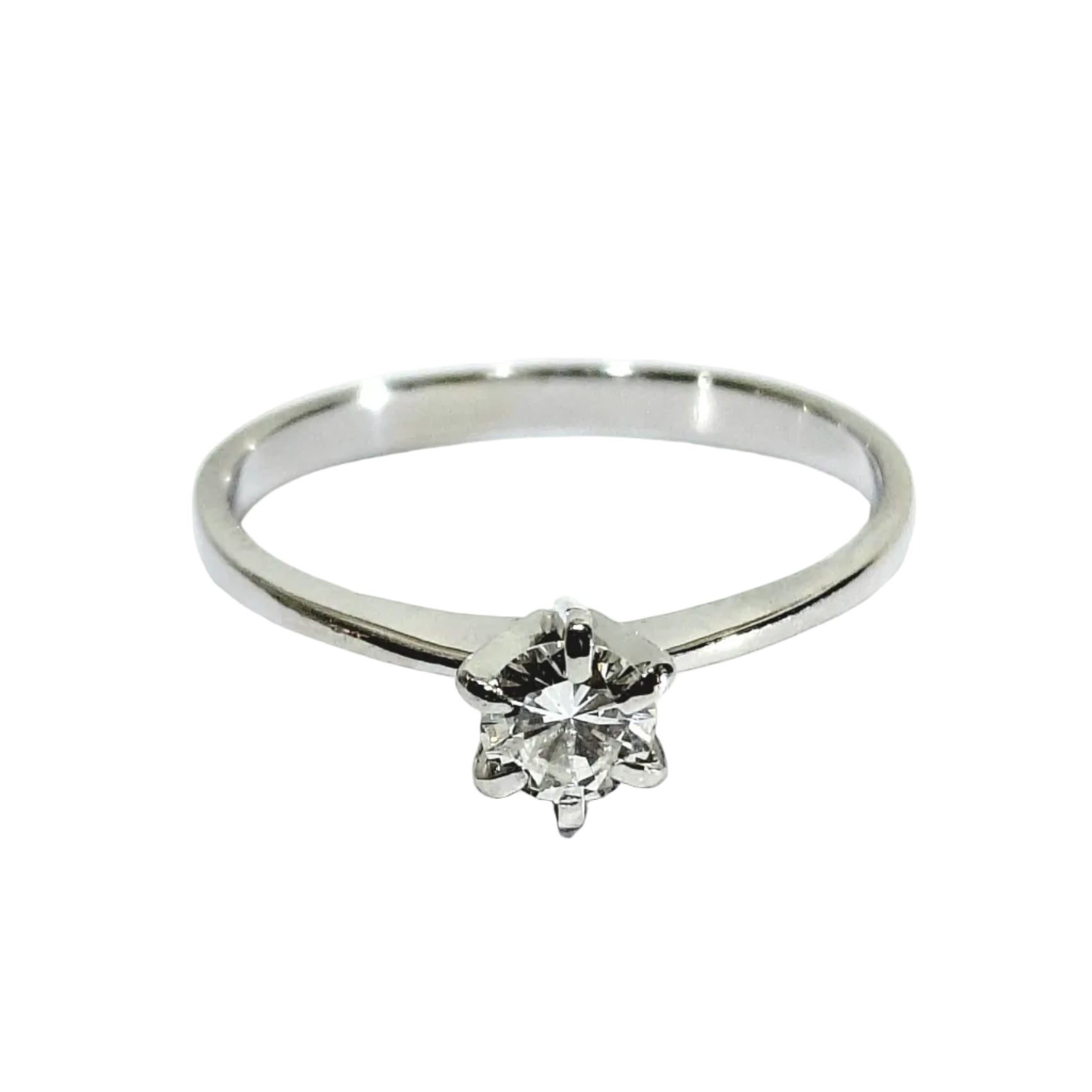 Bague Solitaire en or blanc et diamant