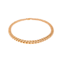 Rose gold curb chain necklace