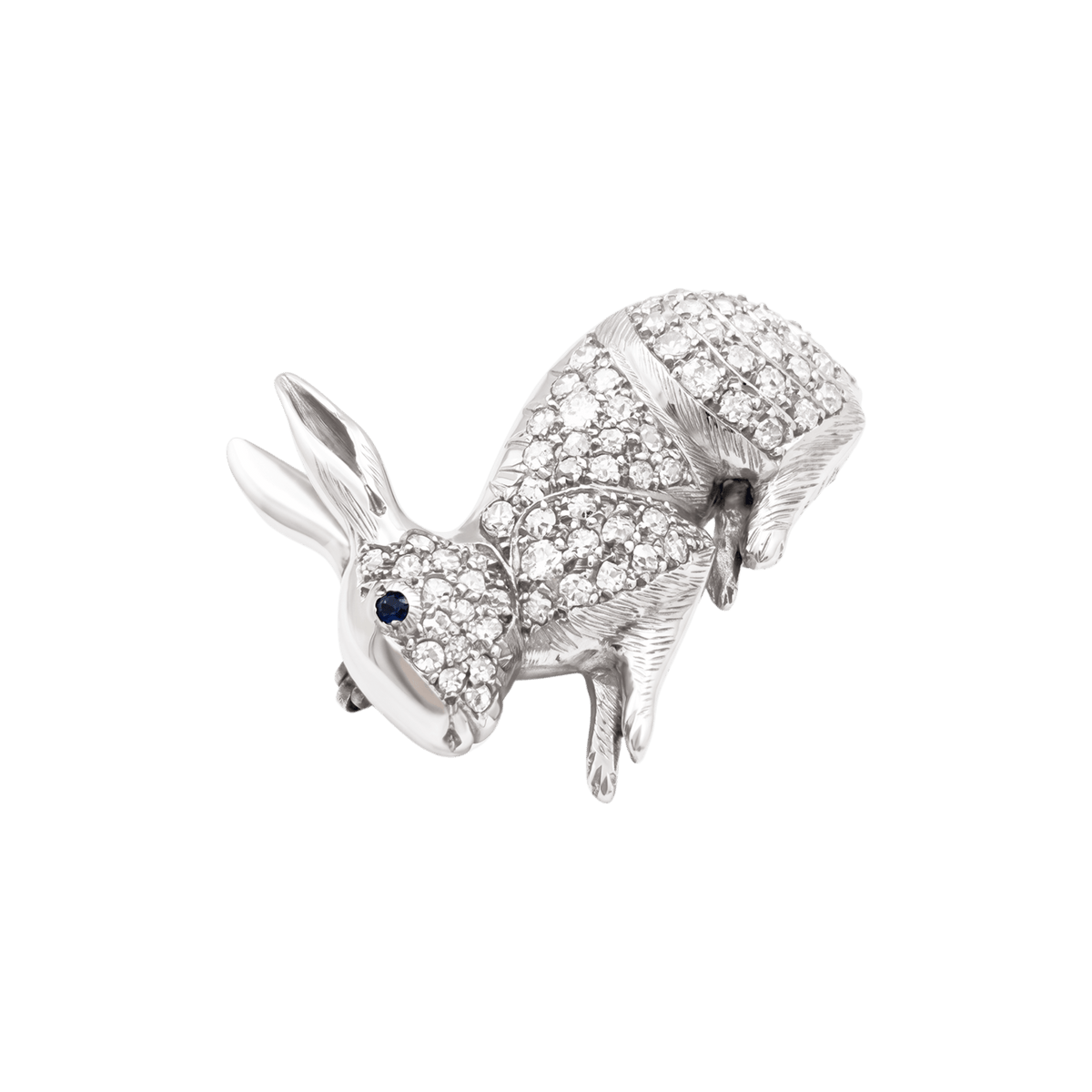 Broche Épingle en or blanc, platine et diamants