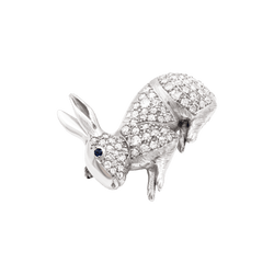 Broche Épingle en or blanc, platine et diamants