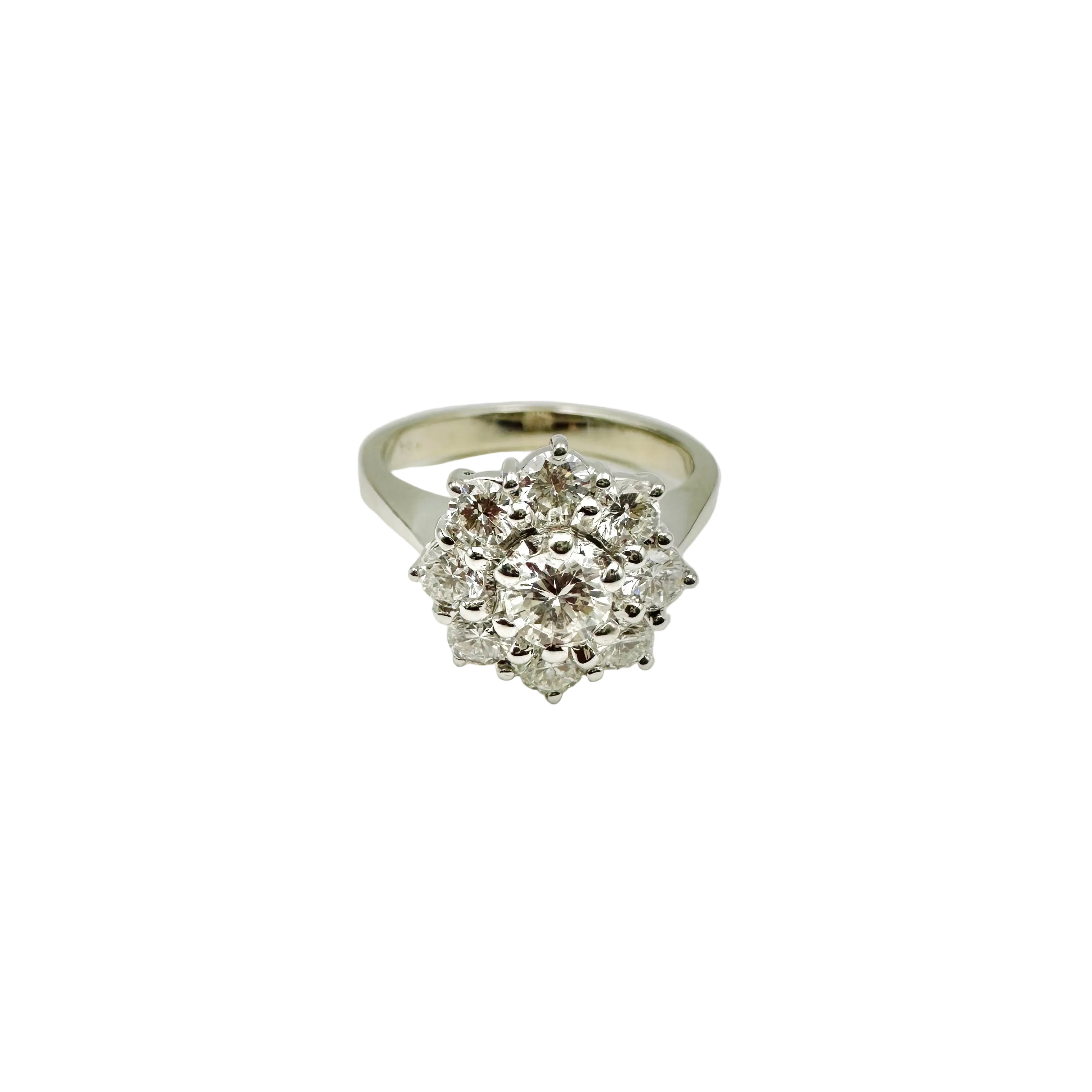 Ring Marguerite in white gold and diamonds