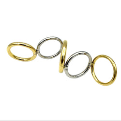 POMELLATO "Tubolare" Ring in white gold and yellow gold
