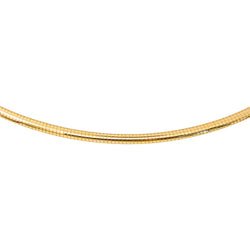 Yellow Gold Omega Link Necklace