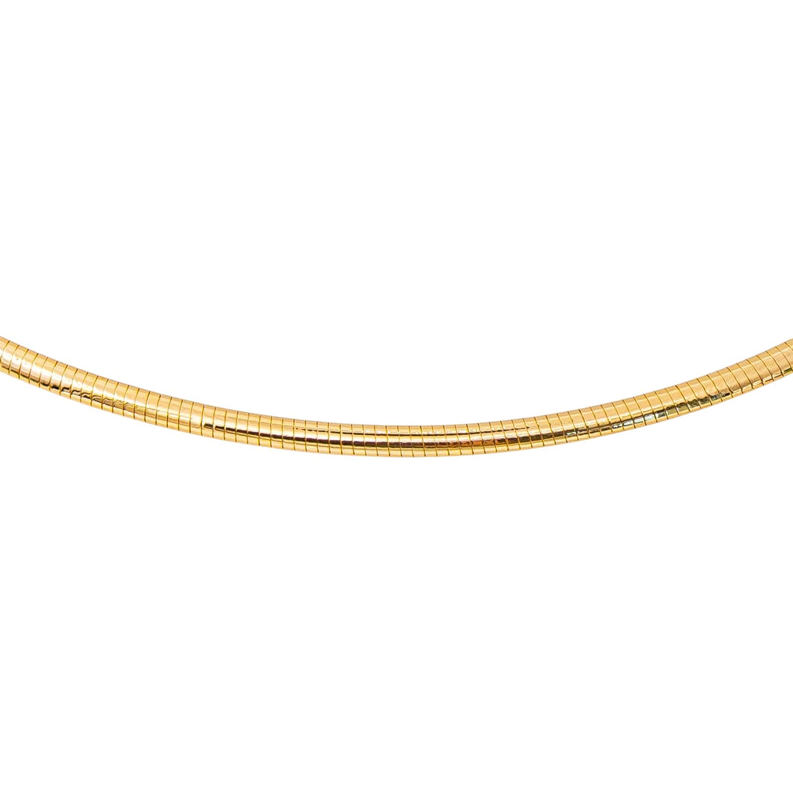 Yellow Gold Omega Link Necklace