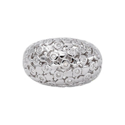 White Gold Diamond Dome Ring