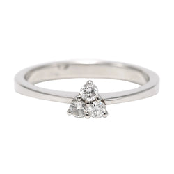 Trilogy Ring in White Gold and Diamonds