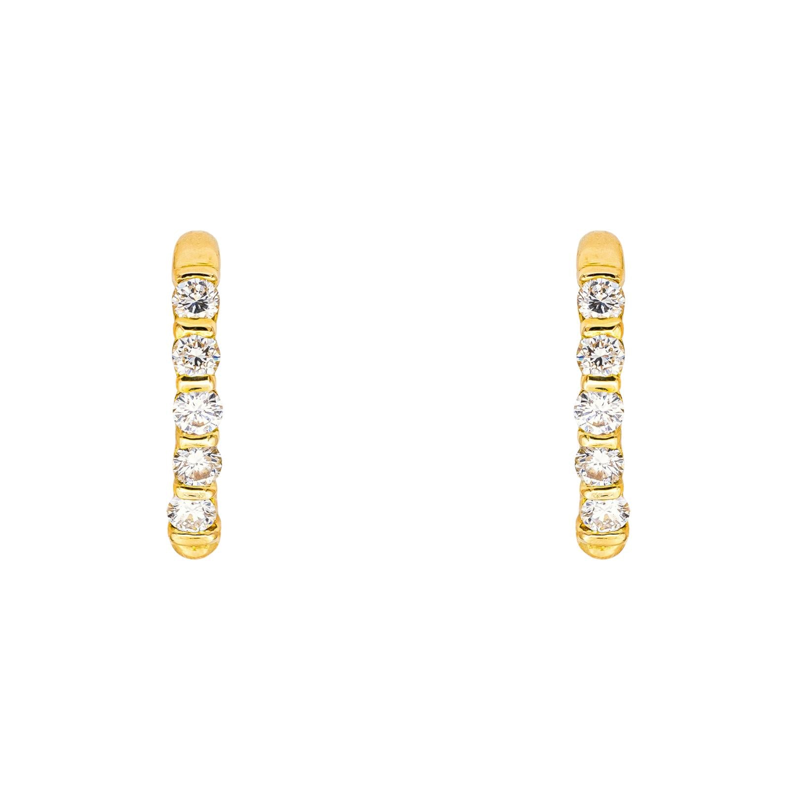 Earrings Yellow gold diamond