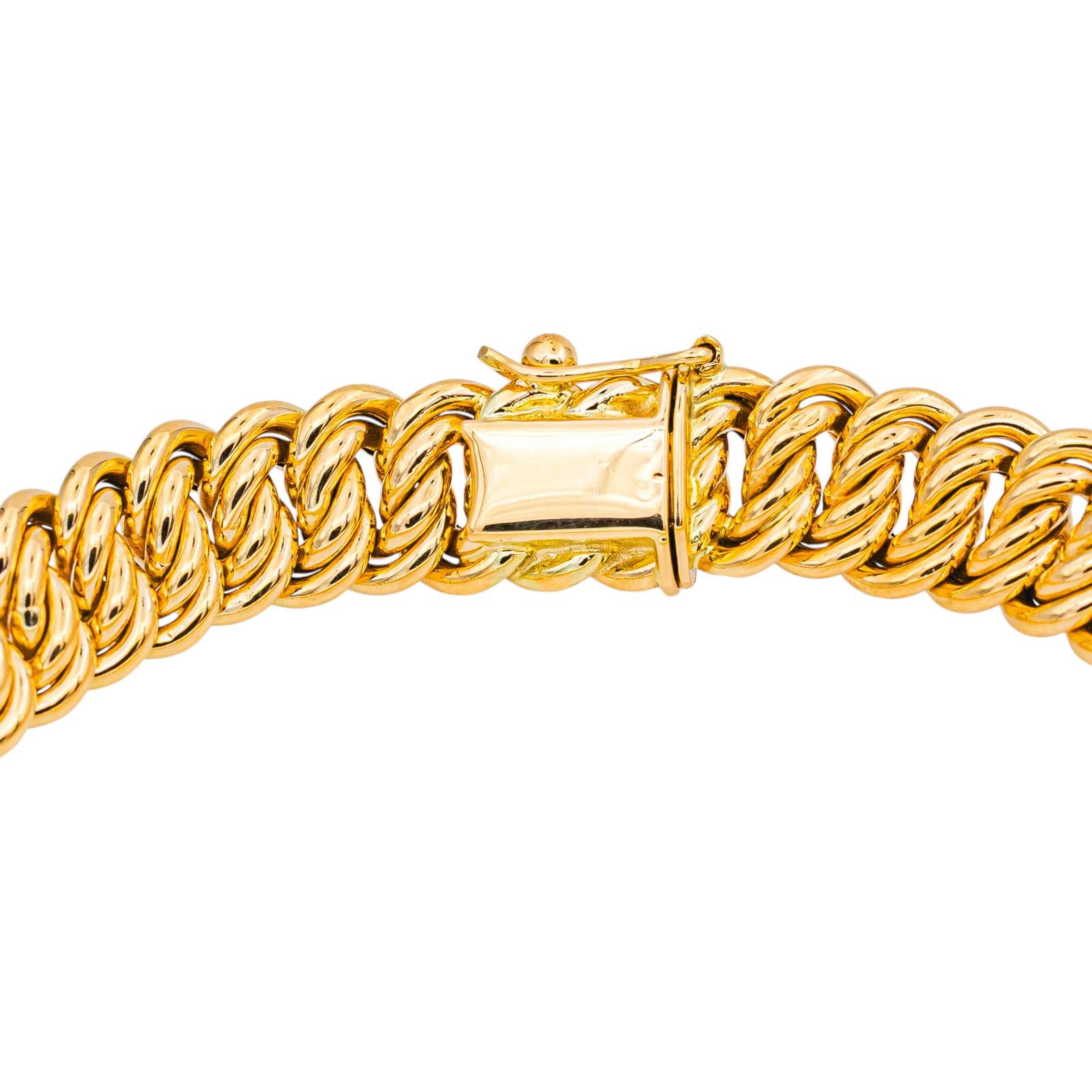 Yellow Gold American Link Bracelet