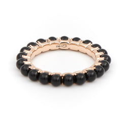 Bague Alliance GINETTE NY "Maria" en or rose et onyx