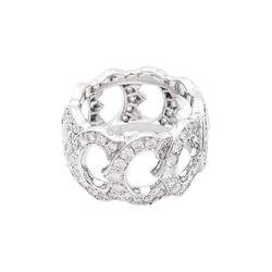 Ring Cartier, "C de Cartier", white gold, diamonds.