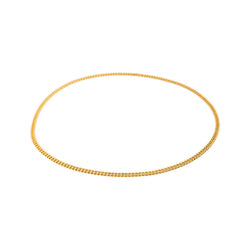 Yellow gold curb chain necklace