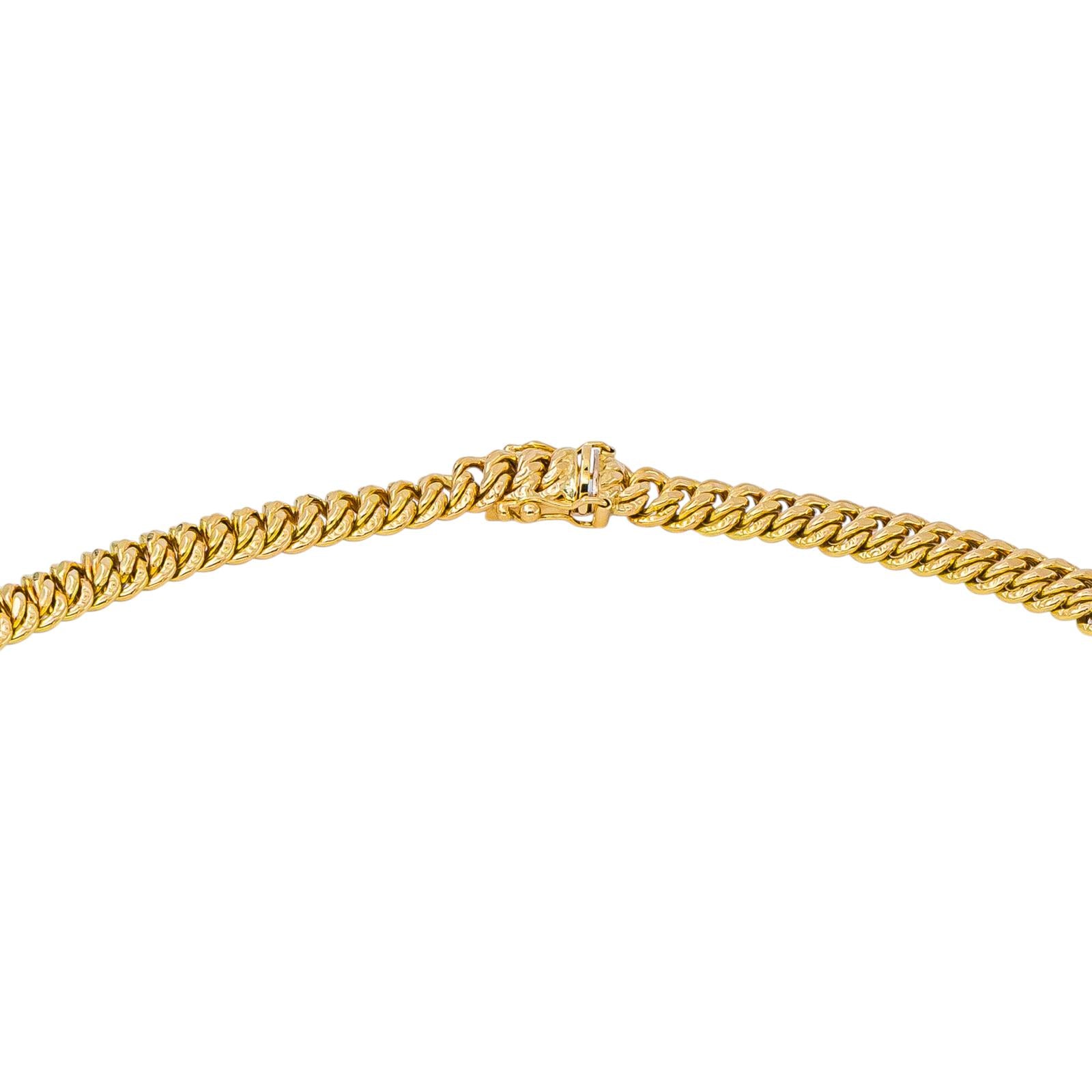 Yellow Gold American Link Necklace