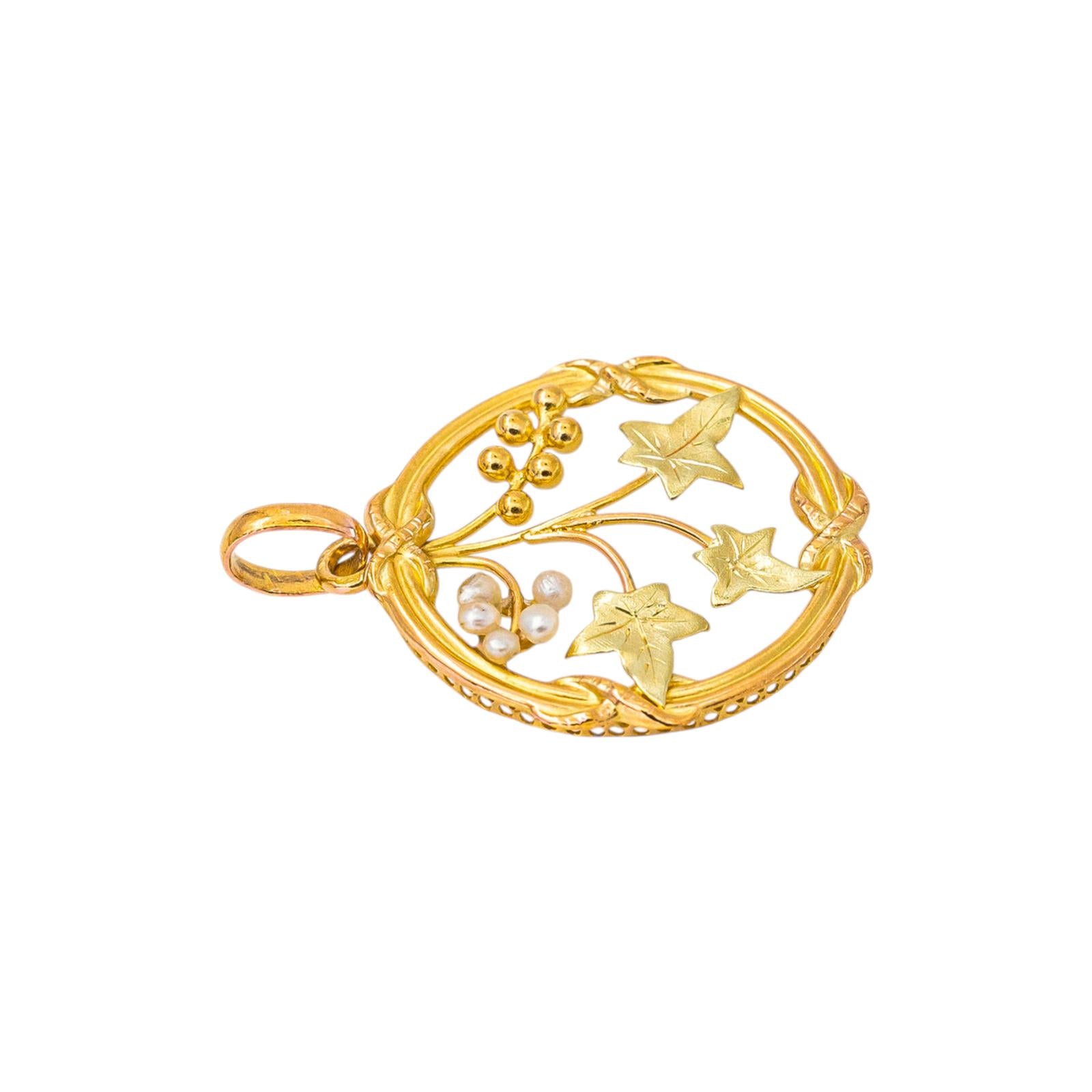 Pendentif Or jaune Perle