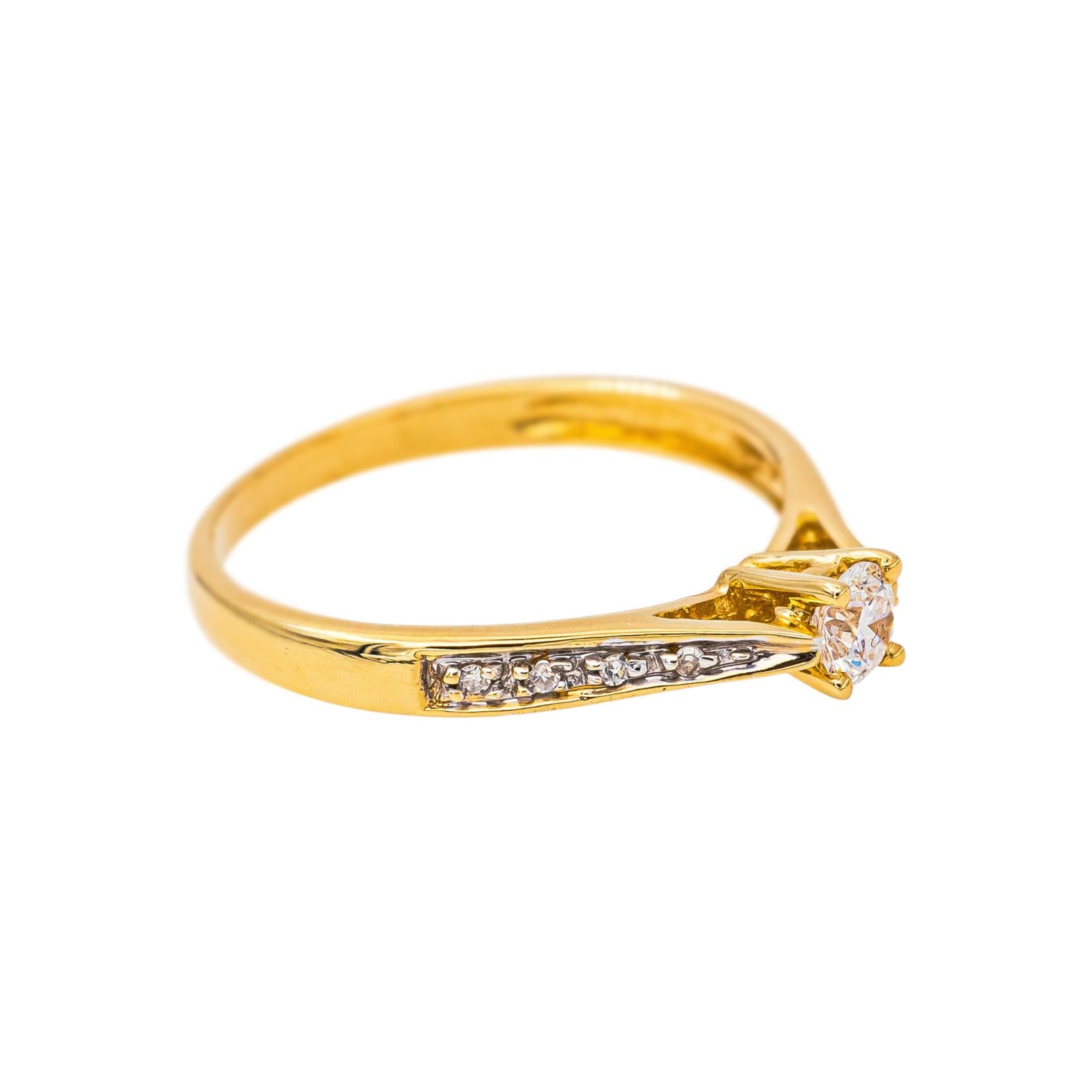 Bague Solitaire Or jaune Diamant