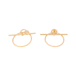 Hermès Boucles d'oreilles Loop Or rose