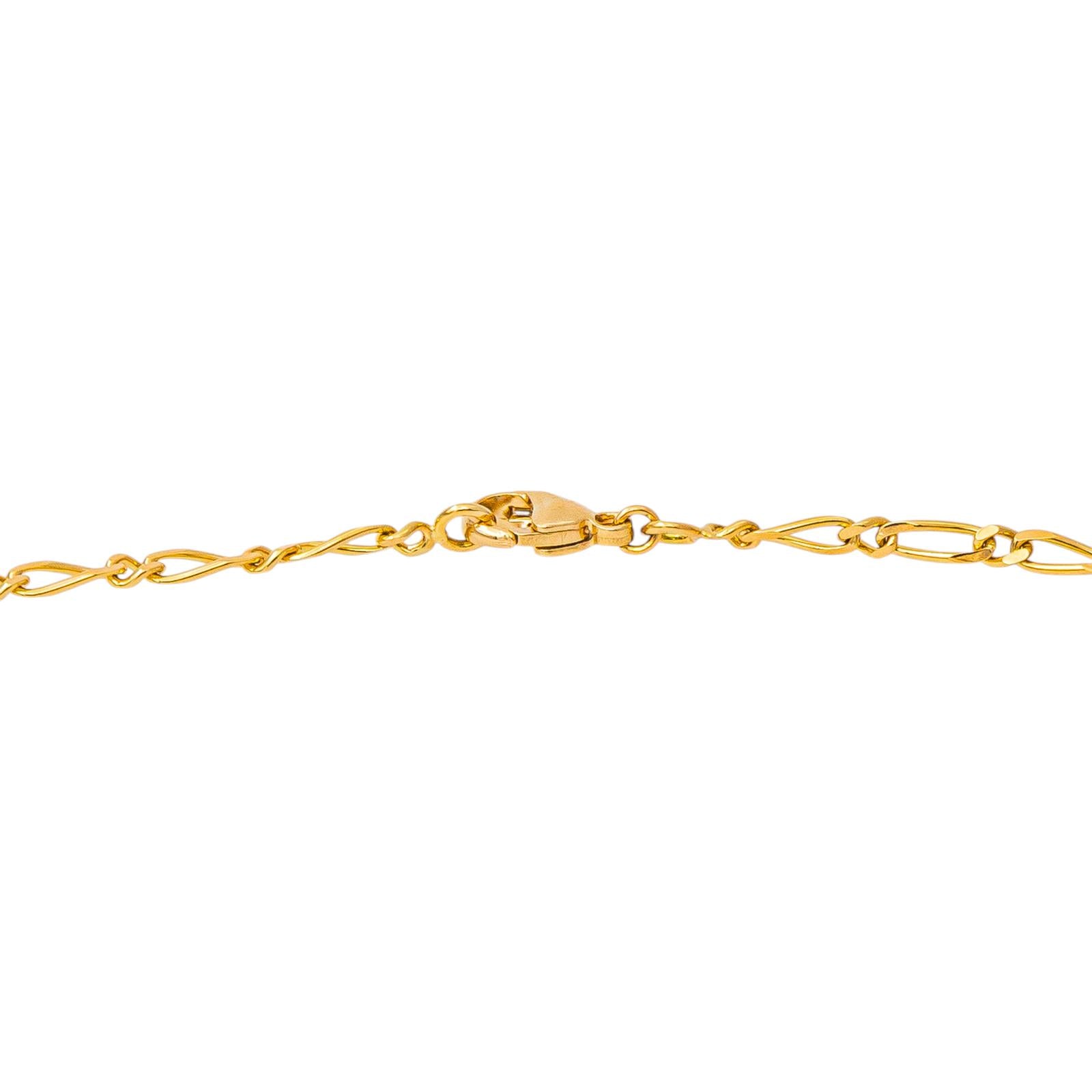 Yellow Gold Figaro Chain Necklace