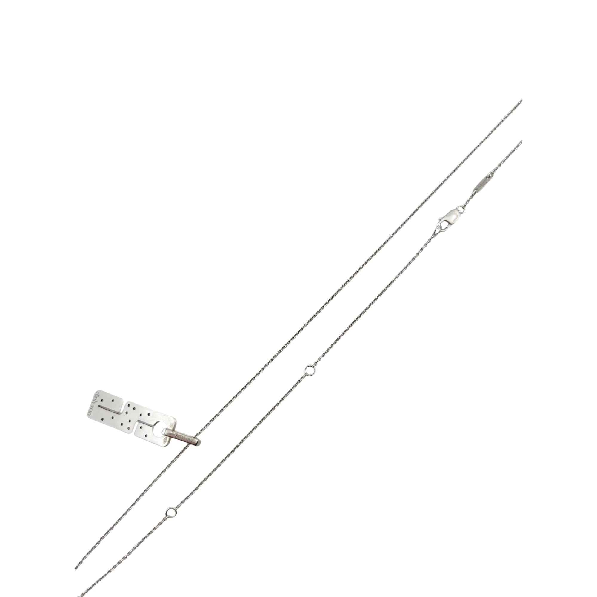 DINH VAN "Seventies" Pendant Necklace in White Gold and Diamonds