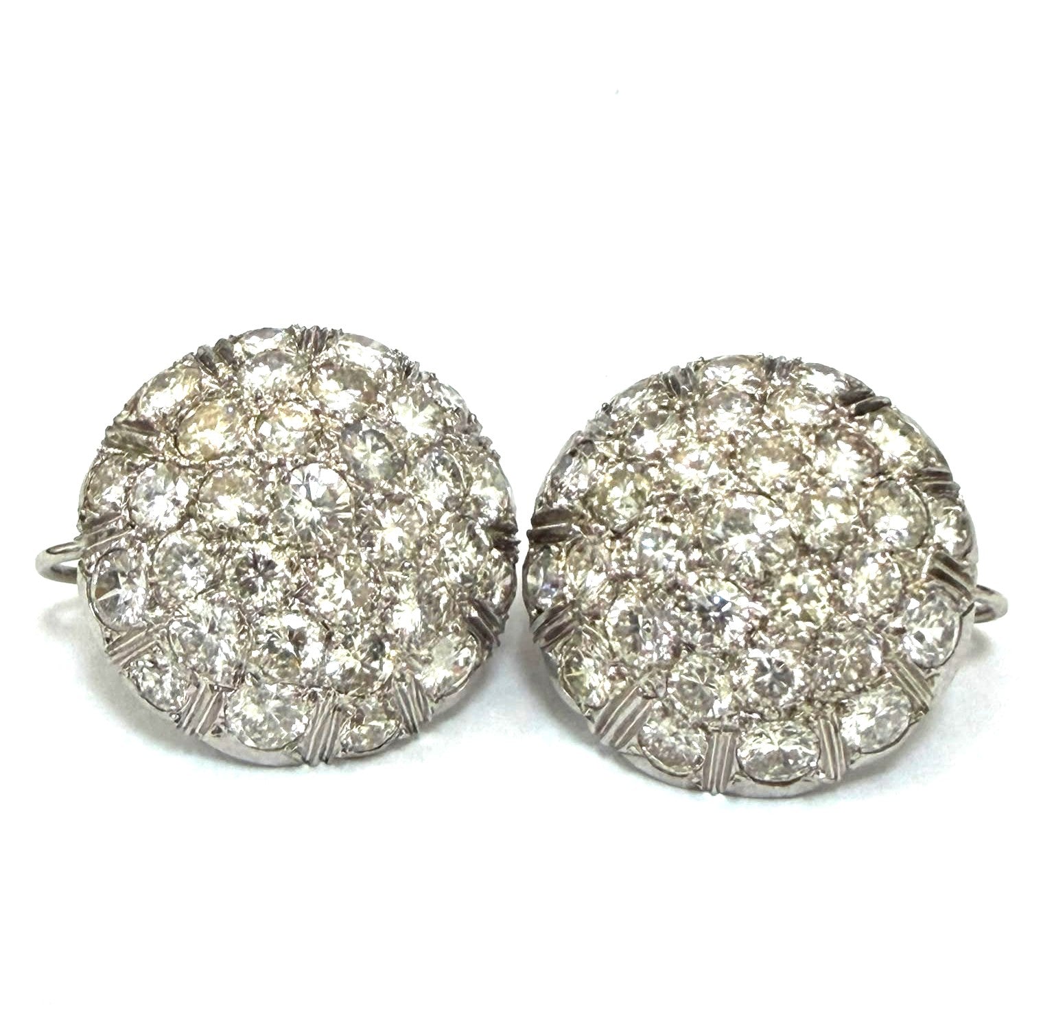 Boucles d'oreilles Dormeuses en or blanc et diamants