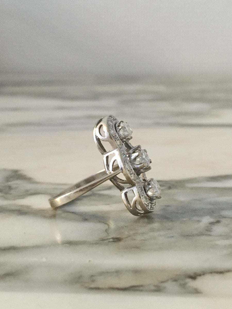 White Gold and Diamond Ring